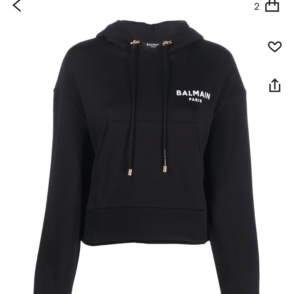 Balmain split hem hoodie.